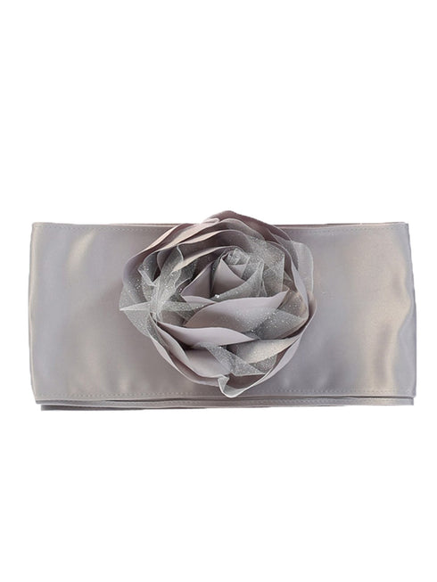 Lito Girls Multi Colors Satin Flower Embellished Special Occasion Sash 3M-12Y - SophiasStyle.com